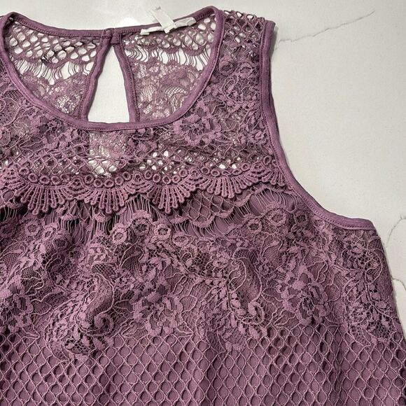 Maurice’s | Purple Pink Lace Women’s Tank Top Sleeveless Blouse Size S - Picture 5 of 15